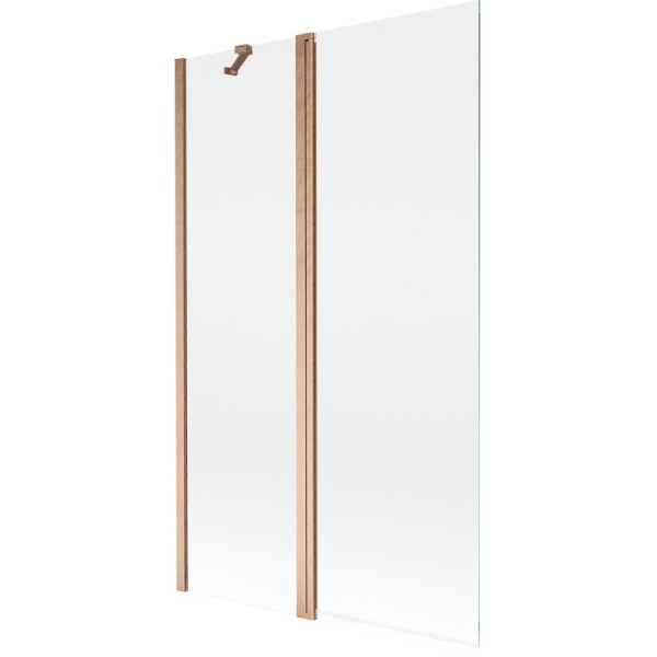 MEXEN - MIST vaňová zástena 110x150 cm 6mm f+s, meď kartáčovaná, číra 8A9-110-011-65-00