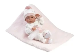 Llorens 63510 NEW BORN HOLČIČKA - realistická bábika bábätko s celovinylovým telom - 35 cm
