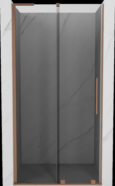 MEXEN/S - Velar L posuvné sprchové dvere 110, grafit, meď kartáčovaná 871-110-003-41-65