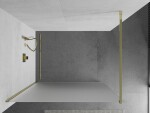 MEXEN/S - KIOTO Sprchová zástena WALK-IN 80x200 cm 8 mm, zlatá, matné sklo 800-080-101-50-30