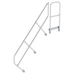 MUNK Günzburger Steigtechnik 600507 Munk Druhé madlo na schody s plošinou 45° 7 schodov 1 ks; 600507