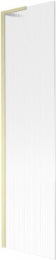 MEXEN/S - Next L vaňová zástena FIX 50 x 150, prúžky, zlatá kartáčovaná 895-050-000-03-09-55