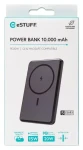 ESTUFF Magnetic Power Bank 10.000 mAh čierna / Powerbanka / magnetická / MagSafe / 20W / 15W bezdrôtovo / USB-C (ES641101)