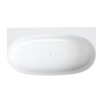 OMNIRES - VALENCIA M+ voľne stojaca vaňa, 158 x 86 cm, biely lesk VALENCIAWPBP