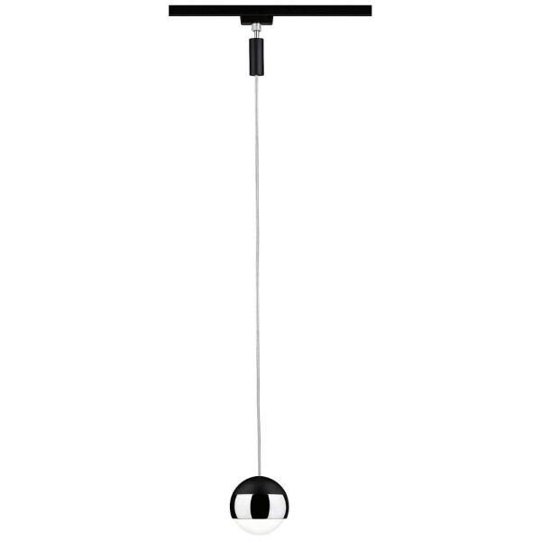 Paulmann Pendel Capsule svietidlo pre lištové systémy (230 V) URail pevne zabudované LED osvetlenie 6 W LED čierna (matná), chróm; 96808