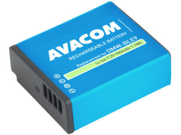 Avacom Náhradná batéria Panasonic DMW-BLE9amp;BLG-10 / Li- ION / 7.2V / 980mAh / 7.1Wh (DIPA-BLE9-B980)