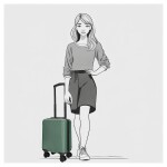 Kabínový kufor Enrico Benetti Louisville 39040-40 Olive