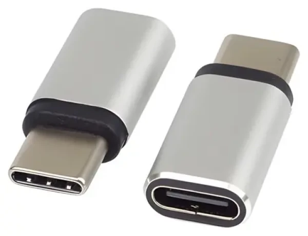PremiumCord Adaptér USB-C samica - USB-C samec strieborný / Adaptér / USB-C (8592220020712)