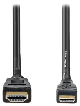 Nedis HDMI - mini HDMI kábel čierna 3 m / Kábel HDMI/mini HDMI / 4K 30 Hz / Ethernet / pozlátené konektory / bulk (CVGL34500BK30)