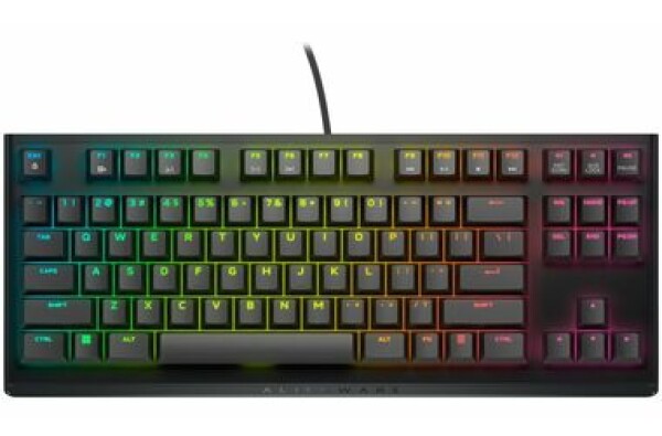 DELL AW420K US čierna / Herná klávesnica / mechanická / Cherry MX Red / TKL / USB (545-BBDY)