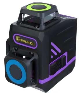 Ermenrich LV60 PRE fialový / Krížový laser / zelený laser / dosah 30 m / 12 čiar (84088)
