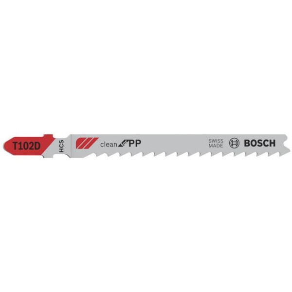 Bosch Accessories 2608667444 T 102 D jigsaw blade Clean for PP 5 ks; 2608667444