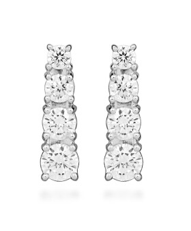 Silver Cat Elegantné visiace náušnice s kubickými zirkónmi SC577