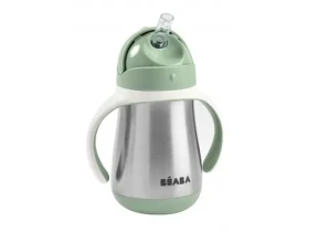 Beaba Hrnček termoizolačný so slamkou nerez 250ml Sage Green (913535BB)