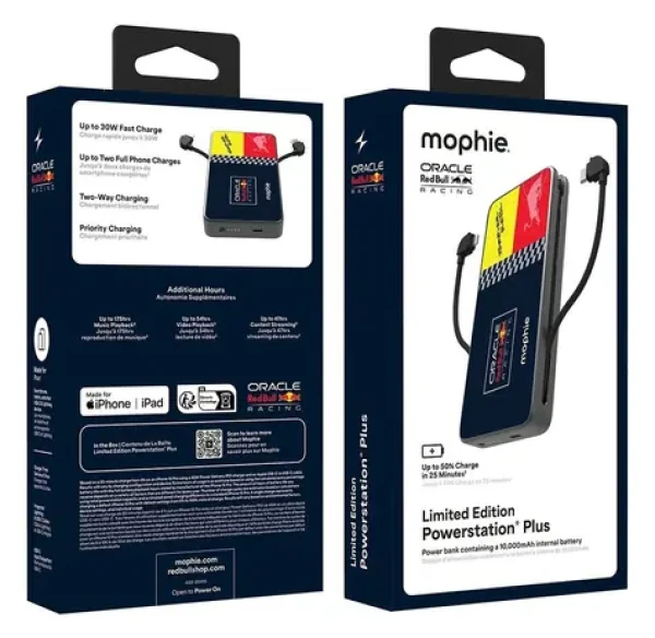 ZAGG Mophie Powerstation PLUS 10K Redbull Racing čierna / Powerbanka / 10000 mAh / USB-C (401118112)