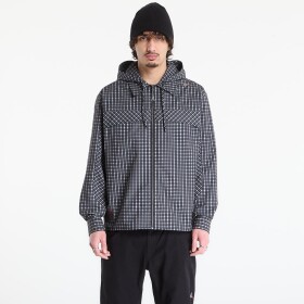 Mikina ROA Aair Floweave Printed Check Long Sleeve Hooded Shirt Anthracite XL