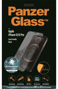 PanzerGlass Tvrdené sklo Case Friendly AB pre iPhone 12 amp; 12 Pre čierna (5711724027116)