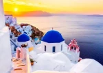 ENJOY Puzzle Východ slnka NAD Santorini, Grécko
