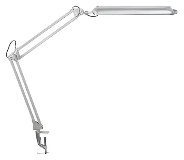 Maul Atlantic strieborná / Stolná LED lampička s klipom / 400 lm / 6500K / 9W (8203595)