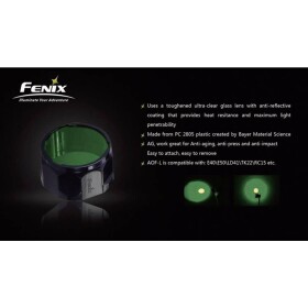 Fenix Light FENAOFLG farebný filter Fenix E40, Fenix E50, Fenix TK22, Fenix RC15, Fenix LD41 zelená; FENAOFLG