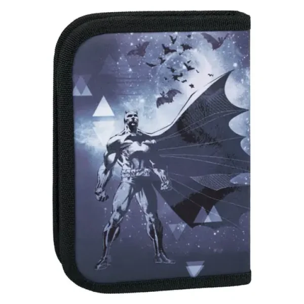 BAAGL Školský peračník klasik dve chlopne Batman Storm / 15x20x3 cm (A-31420)