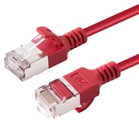 MicroConnect červená / Sieťový kábel / CAT6a U/FTP Slim / LSZH / RJ-45 / 10 m (V-FTP6A10R-SLIM)