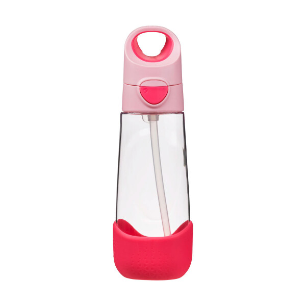 B.box Fľaša na pitie so slamkou 600 ml - flamingo fizz EUR