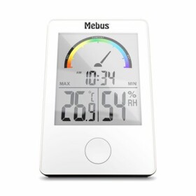 Mebus 11130 Thermo-Hygrometer biela / Vnútorný teplomer / Vnútorný vlhkomer / 2 x AA (11130)