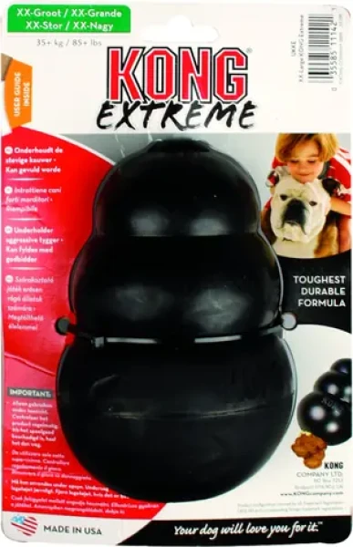 KONG Hračka Extreme Wobbler čierna XXL / Hračka pre psa / odolná guma / pre psov od 35 kg (KONGUKKE)