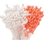 Perleťové pestíky - biele, oranžové - Decora - Decora