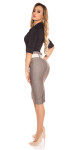 Sexy Pencilskirt with belt brown L