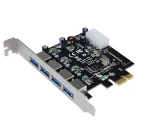 Longshine LCS-6380-4 / PCIe rozširujúca karta / 4X USB 3.0 Type-A / 5 Gbit/s (LCS-6380-4)