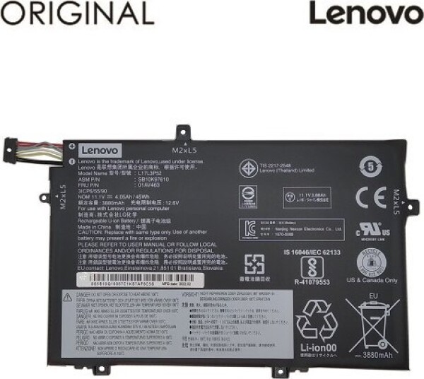 Lenovo Nešiojamo kompiuterio baterija LENOVO 01AV463, 3880mAh, Original