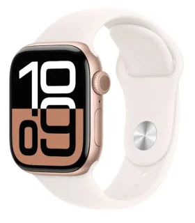 Apple Watch Series 10 GPS 42mm Ružovo zlaté hliníkové telo - Svetlo rumenný športový remienok (S/M) / 130-180 mm (MWWH3QC/A)