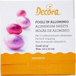 Fólie na balenie čokolády - červená 10×10 cm 150 ks - Decora - Decora