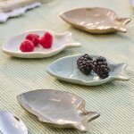 Ib Laursen Kameninový tanierik Fish krémová