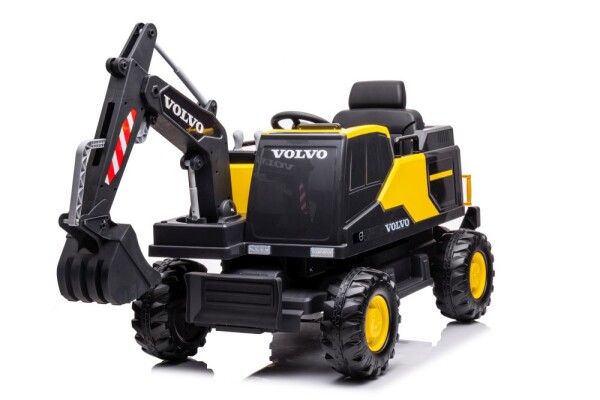 Mamido Mamido Detský elektrický bager Volvo DK-VE888 žltý 12V14Ah EVA, ECO koža