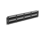 Lanberg 19" / Patch panel / 2U / 48 portov / Cat.6 UTP / čierny (PPU6-2048-B)