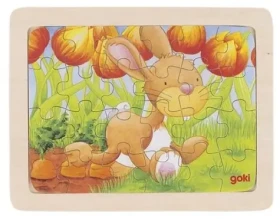 GOKI Drevené puzzle Králik