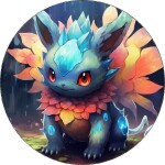 Jedlý papier Pokémoni modrý drak 19,5 cm - Pictu Hap - Pictu Hap