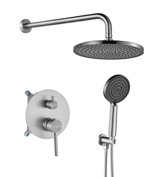 REA - Podomietková sprchová sada Foster Brush Nickel + BOX REA-P6440