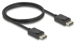 DeLock DisplayPort 2.1 81174 čierna / Kábel / DisplayPort - DisplayPort / 16K/60 Hz / 80 Gbps / 1 m (81174)