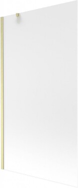 MEXEN/S - Next vaňová zástena FIX 100 x 150, dekor, zlatá kartáčovaná 895-100-000-00-30-55