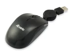 Equip Cestovná myš s vysúvacím káblom / Myš / USB-A / 1000 DPI / 3 tlačidlá / obojstranná / čierna (245103)