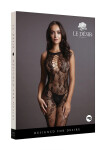 Bodystocking Le Desir DES023 Krížový výstrih černá Univerzální
