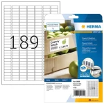 Herma Etikety 25,4x10 mm biele extra silne lepiace / Etikety / Papier / 4725 ks / A4 (10900)