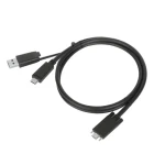 Targus ACC1133GLX Sada káblov USB-C čierna / pre Targus Universal / Universal QUAD 4K / krídlové skrutky (ACC1133GLX)