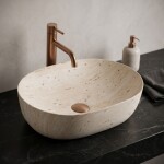 REA - Umývadlo na dosku Amelia Travertine Classic 48 REA-U4210