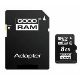 Goodram microSDHC 8 GB + adaptér / Class 4 / dopredaj (M40A-0080R11)