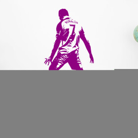 Veselá Stena Samolepka Futbalista Ronaldo Farba: fialová, Veľkosť: 60 x 76 cm